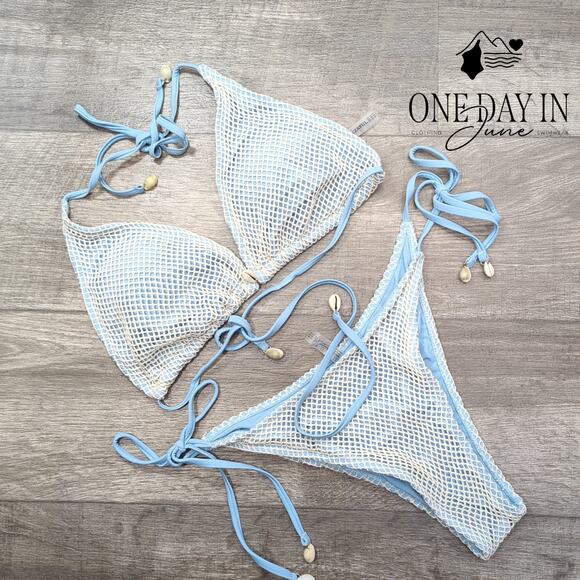 Zaful High Cut Tie Side Tie Back Bikini Swimsuit Size XL - Picture 3 of 6